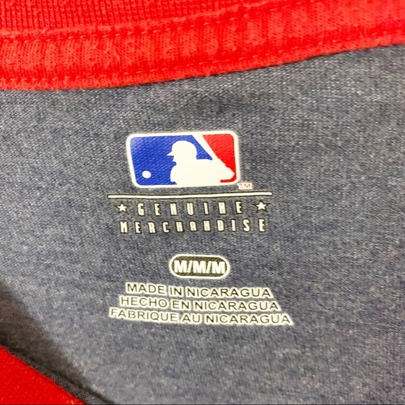 Genuine Merchandise Cleveland Indians Baseball Graphic Tee Dolman Sleeve Crewnec - Picture 6 of 8